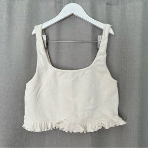 White Zara Cropped Tank Top